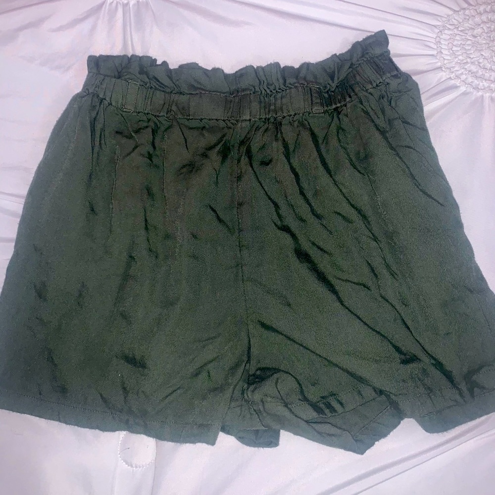 Green Flowy Shorts